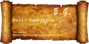 Belli Gabriella névjegykártya